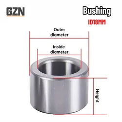 1PCS Inner Diameter 18 MM Outer Diameter 20 22 24 25  MM High Strength Bearing Steel Bushing Wear-resistant Sleeve