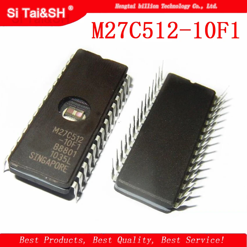 5pcs/lots M27C512-10F1/12F1 27C512 M27C512 eprom, Uv 512 KBIT CDIP-28  Memory chip