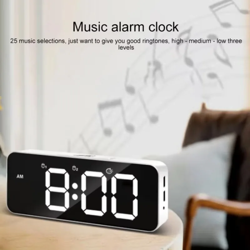 Multifunctional Voice-activated Alarm Clock LED Electronic Wall Clock