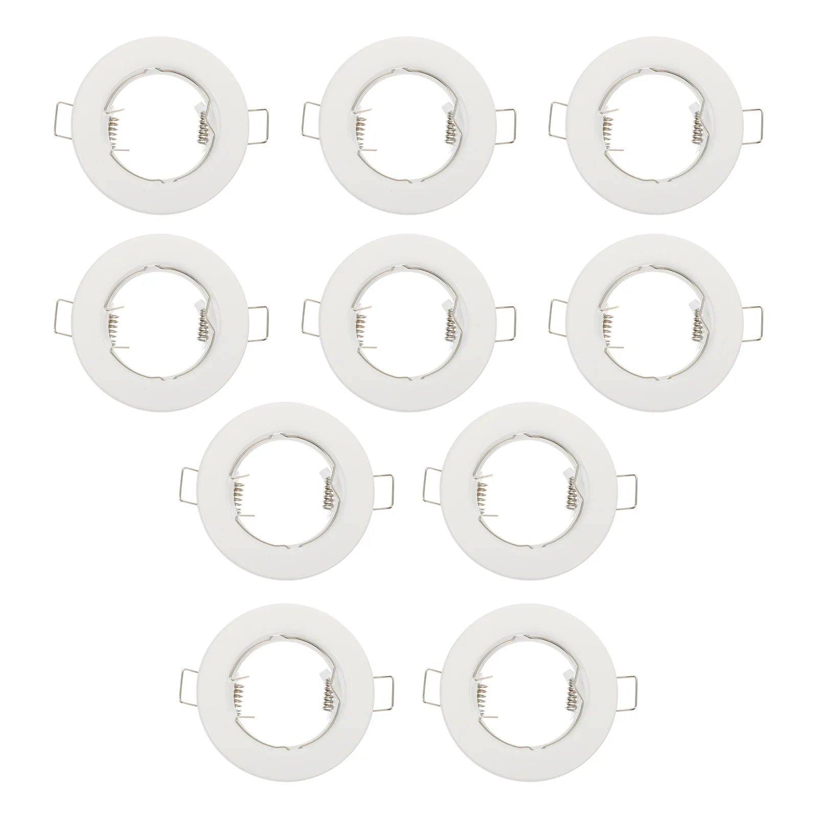 

10pcs Spotlight Bracket Frame Round Lamp Cup Shell Simple Halogen Lamp Support Fixture Lighting Accessory For Home Decoration
