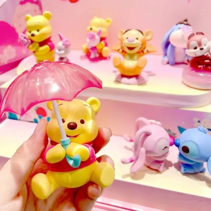

Disney Cherry Blossom Series Blind Box Cartoon Anime Pvc Model Kawaii Doll Figure Decorative Collect Kid Decor Toy Ornament Gift