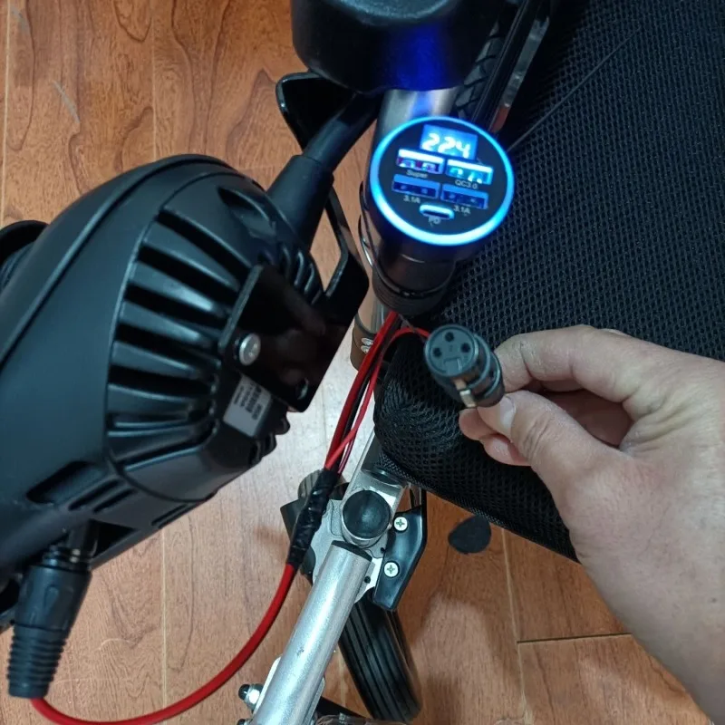 Electric Wheelchair Accessories 24V Adapter Conversion Phone Charger Super Fast Charging USB Interface Wheelchair Accessories