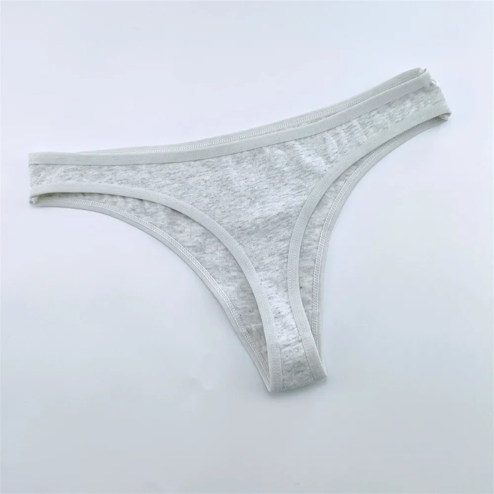 3PCS Bavlněné G-string Dámské Sexy Tanga Jednoduché Bezešvé Spodní Prádlo Pohodlné Nízký Pas Bikiny Kalhotky Dámské Neformální Kalhotky - náhled 2