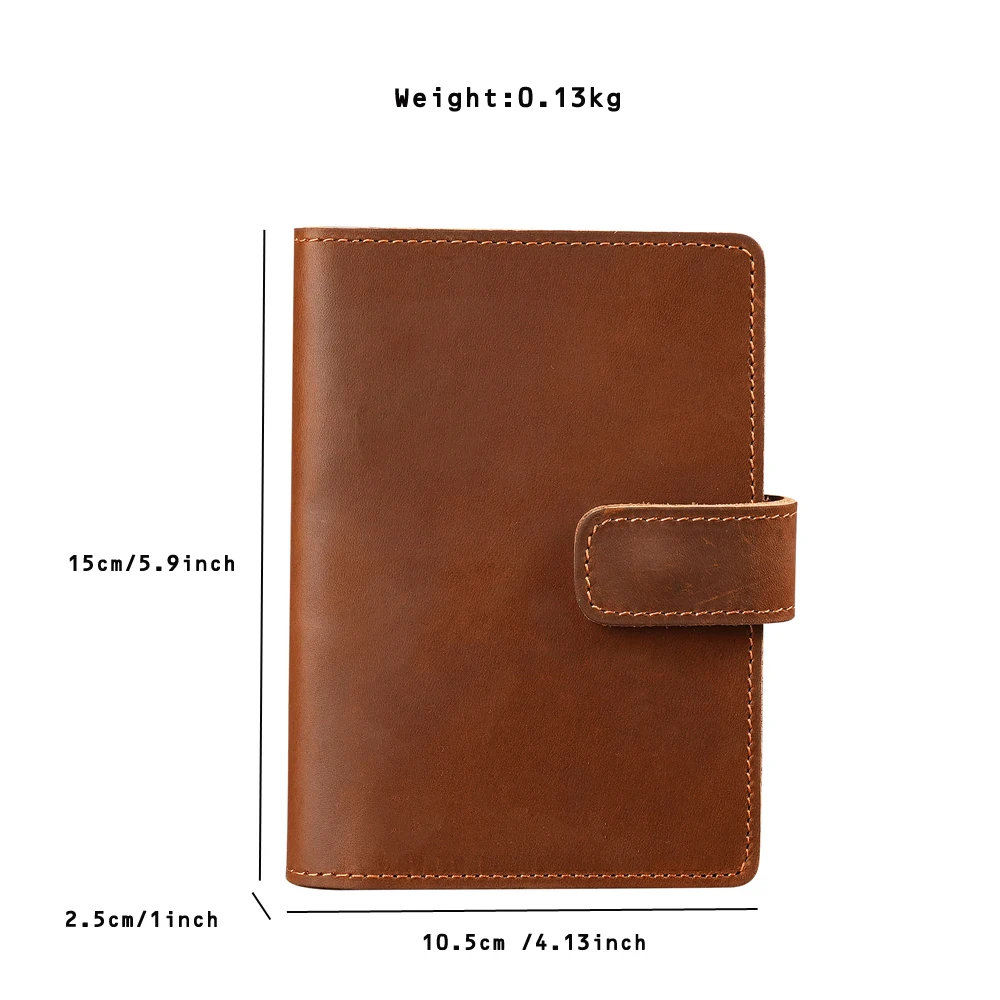 Men's Cowhide Document Package Crazy Horse Leather Passport Baotou Layer Cattle Pickup Bag Card Holder ID Credit Card Holder