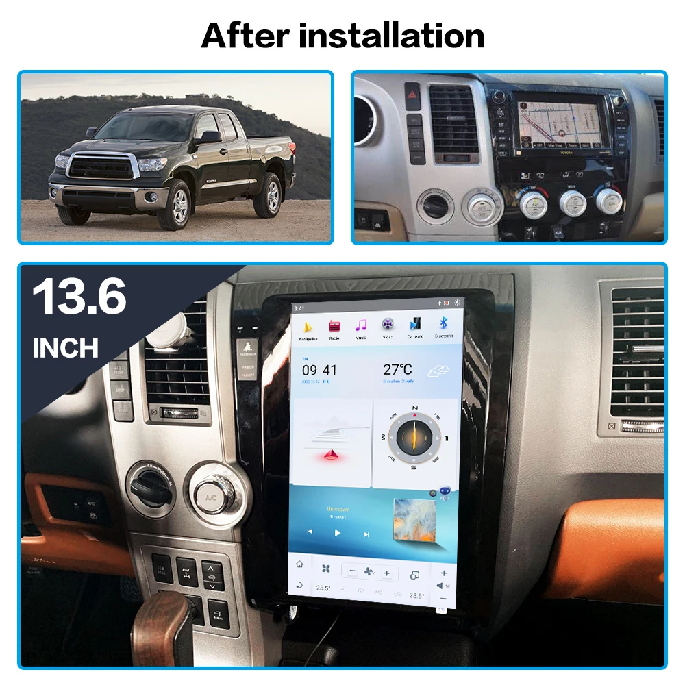 

For Toyota Tundra Sequoia 2007-2011 Android Car Radio Auto Multimedia Video Player Navigation GPS Wireless Carplay DVD RDS FM