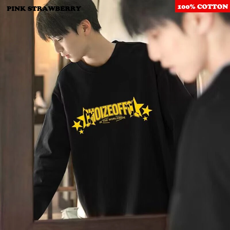 

Fashion Street Black T-shirt Men Autumn 2025 New 100% Cotton High quality Long sleeved T-shirt Casual Loose Y2k Top Men clothing