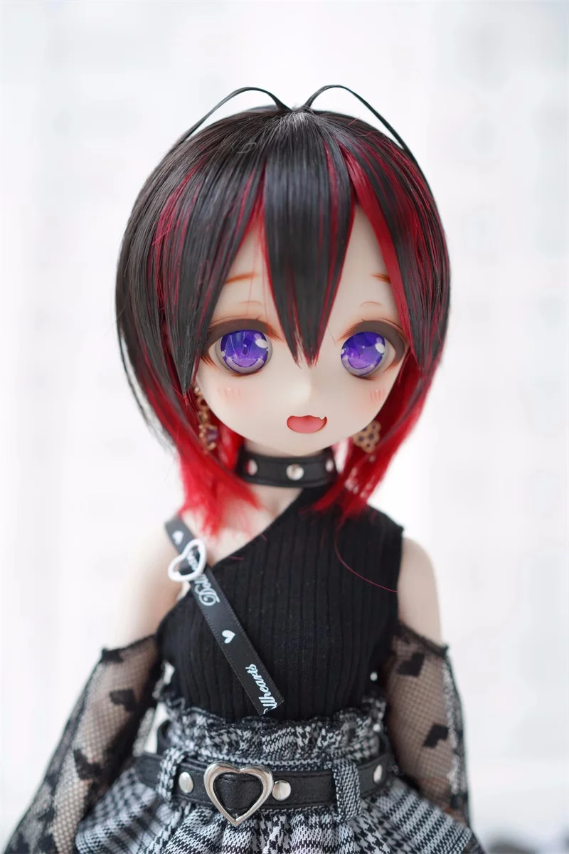 

BJD/SD/DD Кукла Парик Игрушки 1/3 1/4 Девочки Красный Синий Милый Выделенный Короткий Высокотемпературный Шелк Укладка Волос Подарки Аксессуары Для Кукол XC