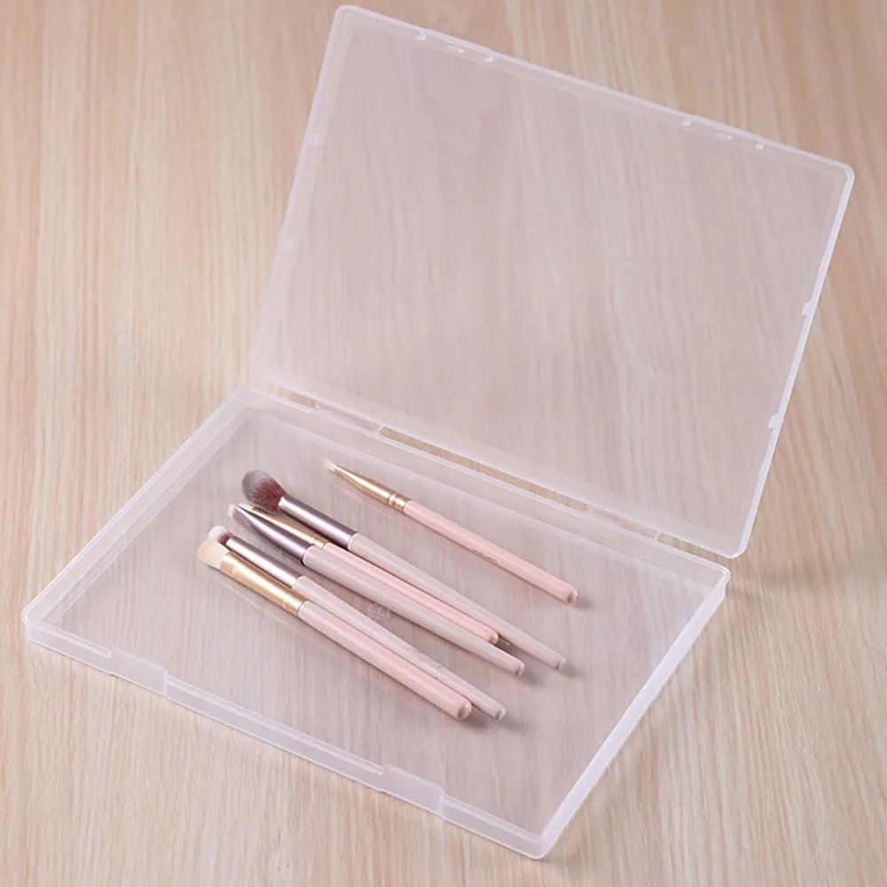 Simple Container Case Rectangular Plastic Clear Storage Box Eco-friendly Flat Wear-resistant Waterproof Bead Organizer Box