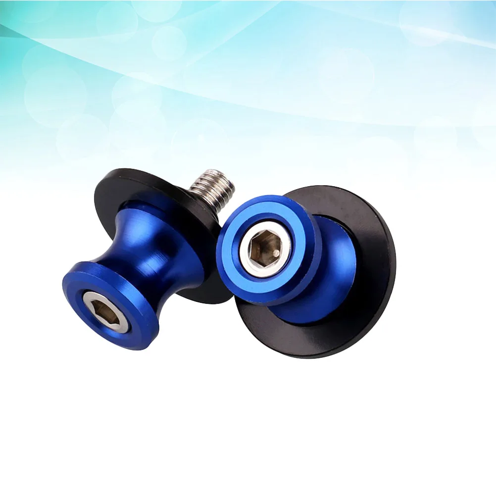 

2pcs Cnc Aluminum Motorcycle Swingarm Spool Slider Stand Motor Accessories Mount Swing Arm Ring Car Nail M8 Blue Crash