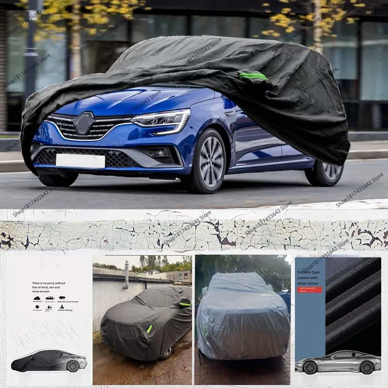 

Car Cover for Renault Mégane IV 2016-2023 210D Outdoor Full Car Cover All Weather Waterproof Windproof Protection