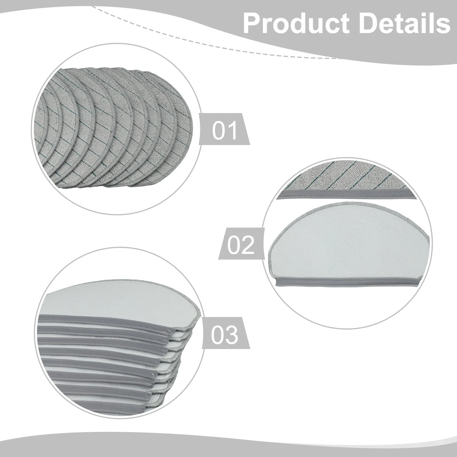 Easy Cleaning Solution with Microfiber Mop Cloth for ECOVACS For DEEBOT N20 N20 PLUS N20 PRO PLUS Vacuum Cleaner