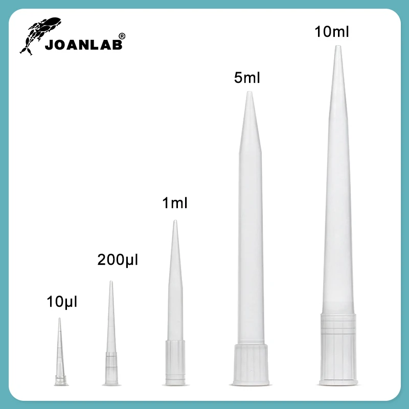 JOANLAB Laboratory Pipette Tips 10ul 200ul 1ml 5ml 10ml Micropipette Disposable Plastic Pipette Tip Chemistry Lab Supplies