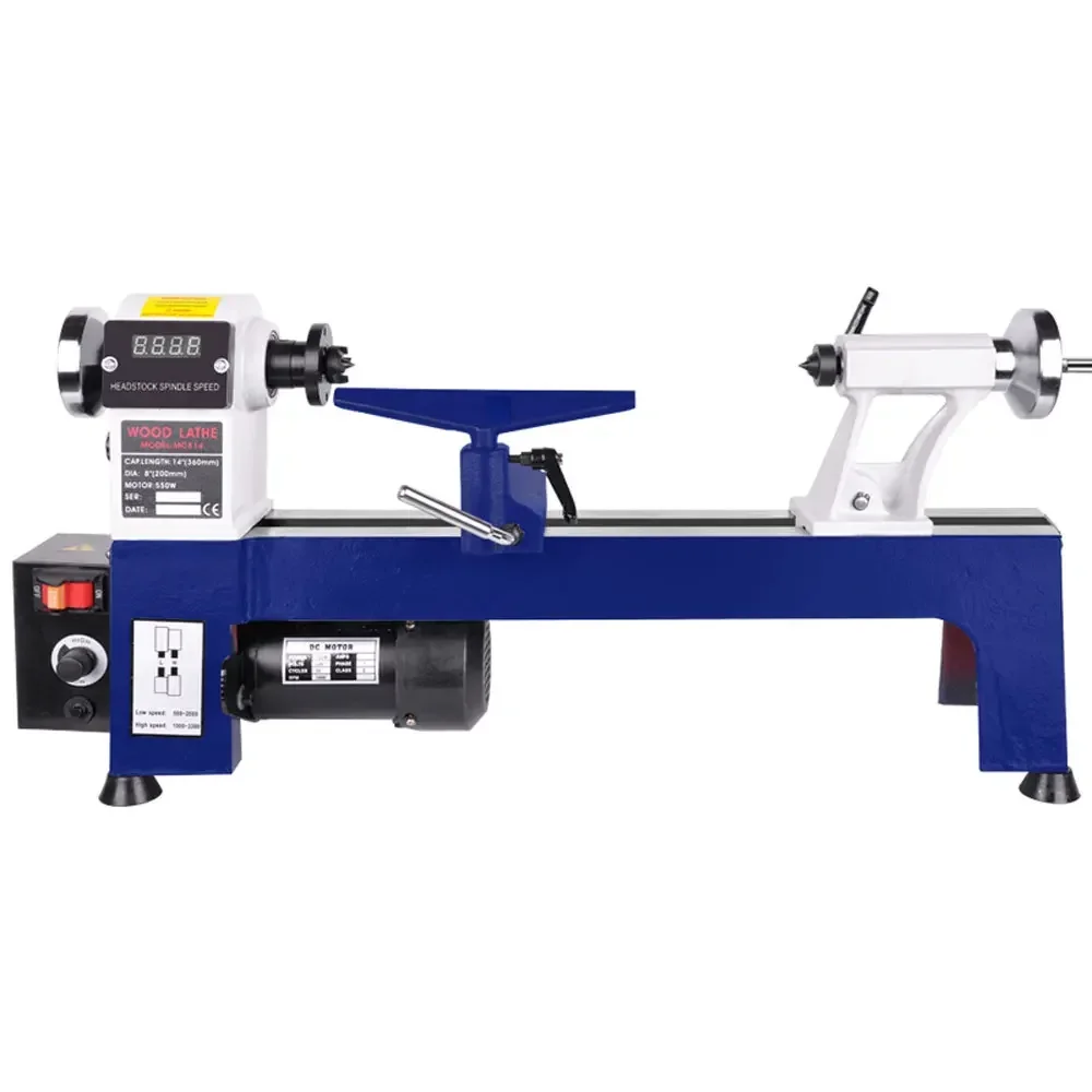 Mini woodworking lathe, small diy pen-making, multi-function 8 inch mini household small wood turning machine 220-230V  550W