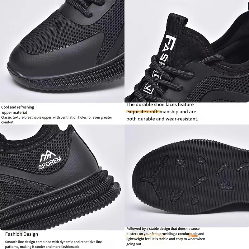 Sneaker casual alla moda da uomo, leggera, comoda, traspirante, antiscivolo, suola morbida, scarpe da corsa per esterni resistenti all'abrasione