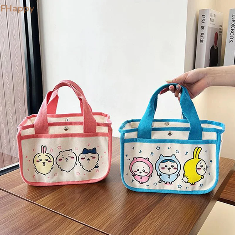 Portable Cartoon Canvas Handbag, Desktop Organizer, Armazenamento Sacos, Multifunction Bag, Moda