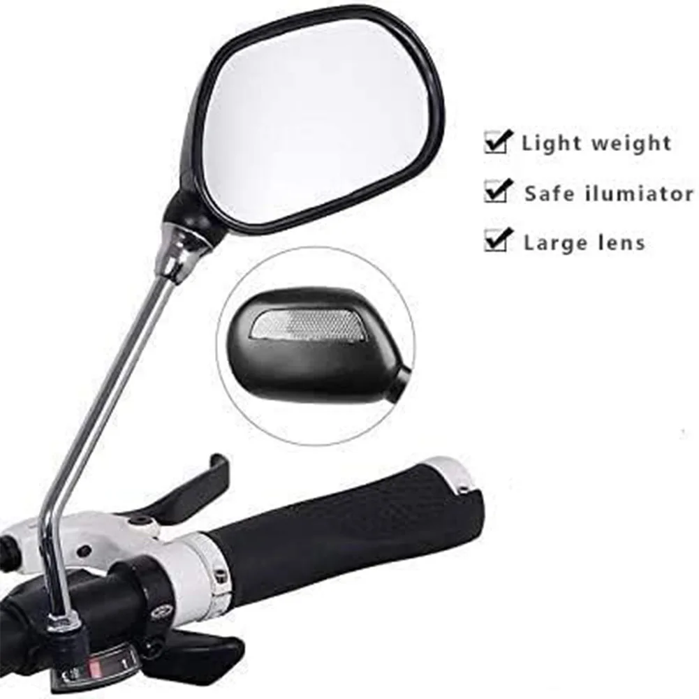 

Brand New 1 Pair Bicycle Rearview Mirror Can Rotate 360 Degrees Bike Handlebar Rearview Mirror Rotatable Adjustable Accessories