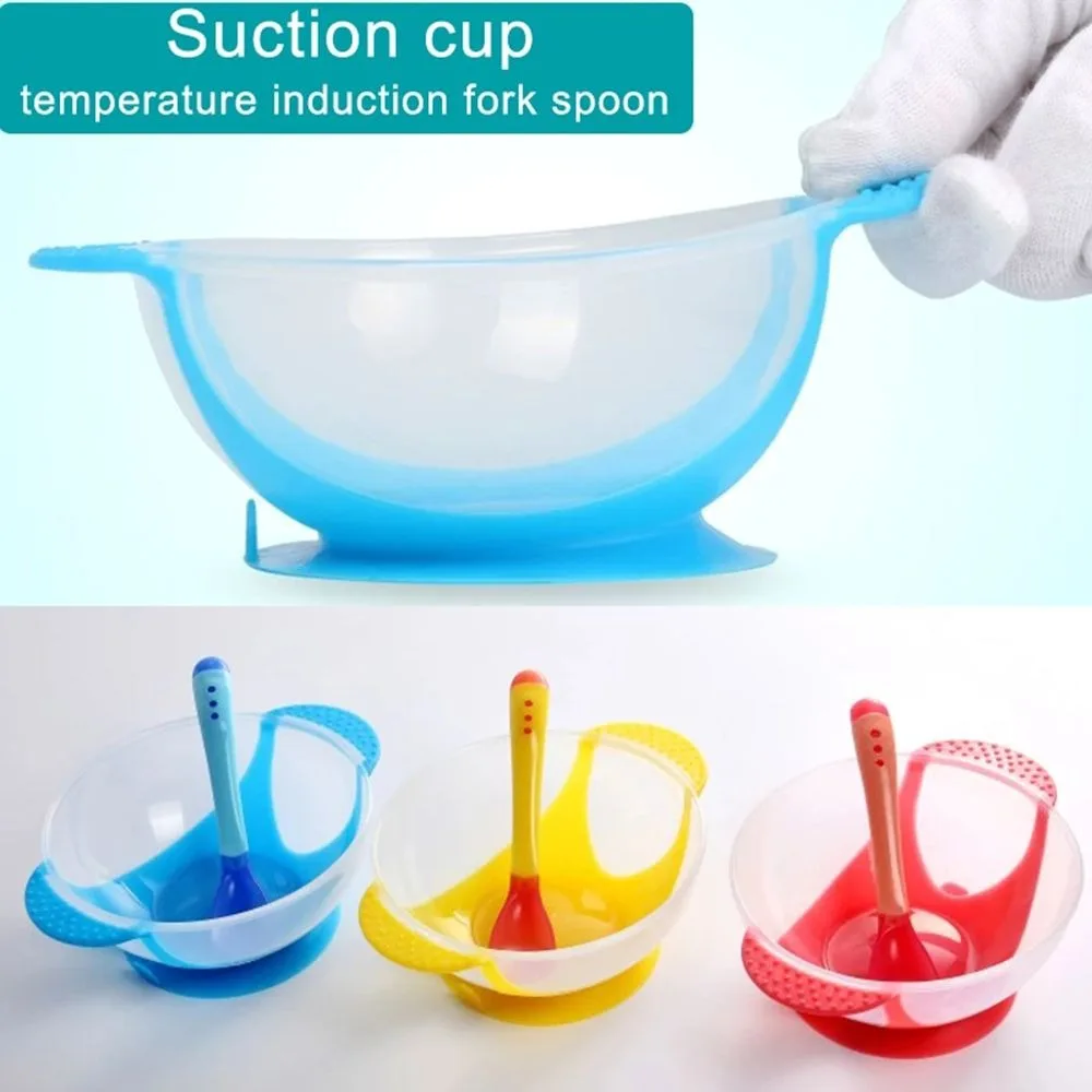 

New with Suction Cup Bowl Set Feeding Learning Dishes Dinner Bowl Tableware Set