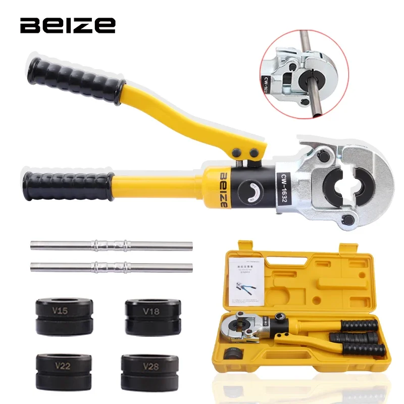 Hydraulic Stainless Steel Pipe Crimping Tools CW-1632 Pressing  Tools with V Die for Stainless Steel Pipe Crimping