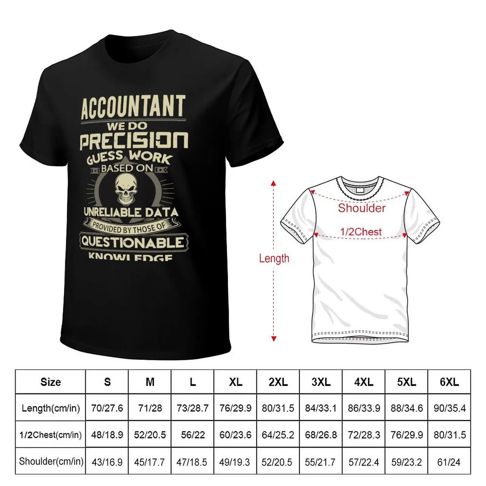 Accountant Knowledge T-Shirt t shirt man casual T-Shirt