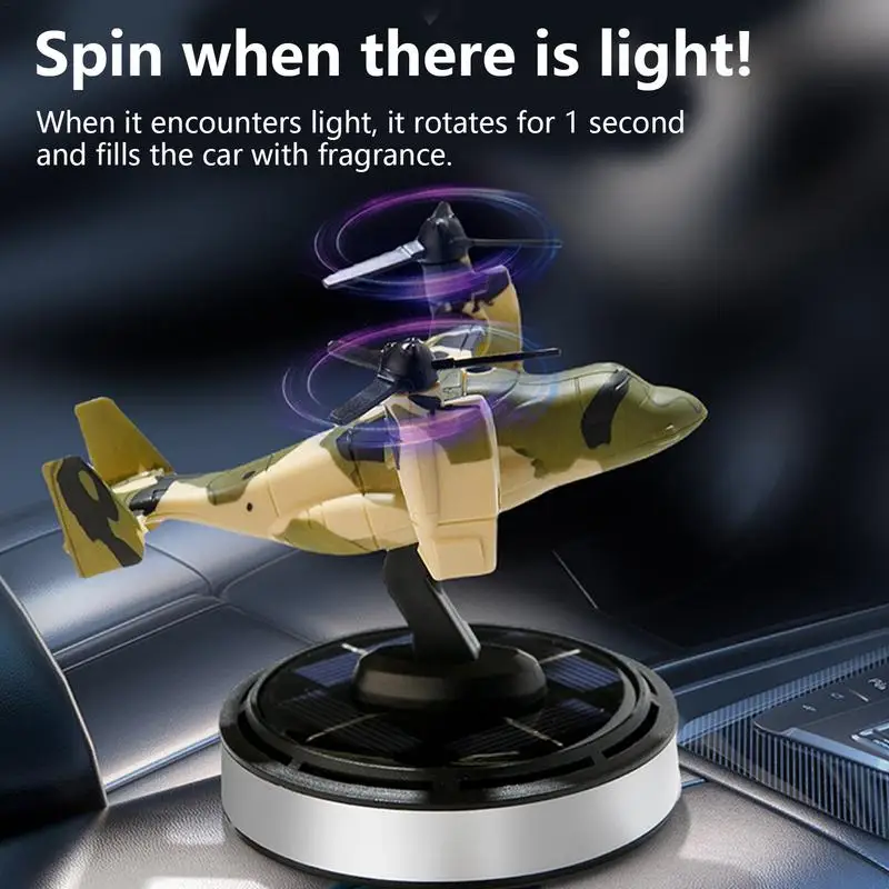 Fighter Solar Air Fresheners Solar Car Aromatherapy Diffuser Long-Lasting Odor Elimination Dashboard Decoration Rotating Design