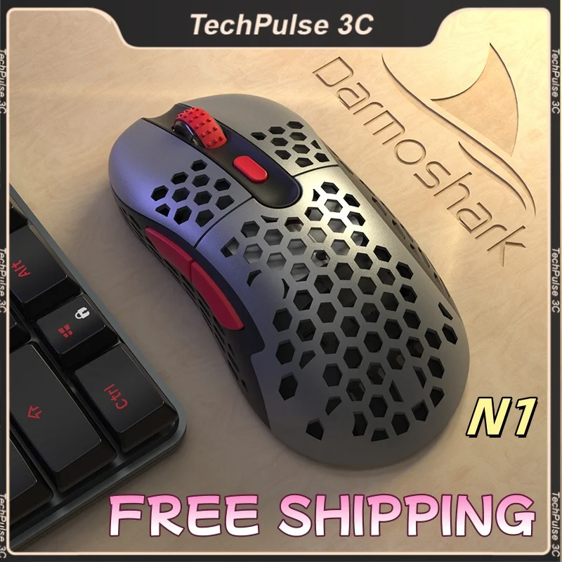

Darmoshark N1 Wired Gaming Mouse ZEUS6400 Hollow-Out Design Game Special Lightweight Mouse for Fps PC Laptop
