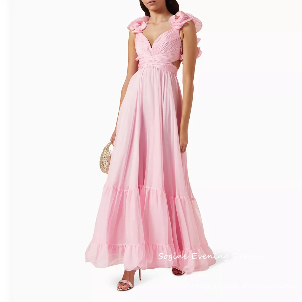 Sukienki wieczorowe z szyfonu na ramiączkach spaghetti, rozkloszowane, warstwowe sukienki koktajlowe, marszczone suknie wieczorowe dla kobiet, długa suknia wieczorowa.