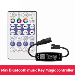 Controlador WS2812B, música compatible con Bluetooth para tira de luces LED de píxeles SK6812 WS2811 WS2812, tira de luces LED USB 5V 12V remoto