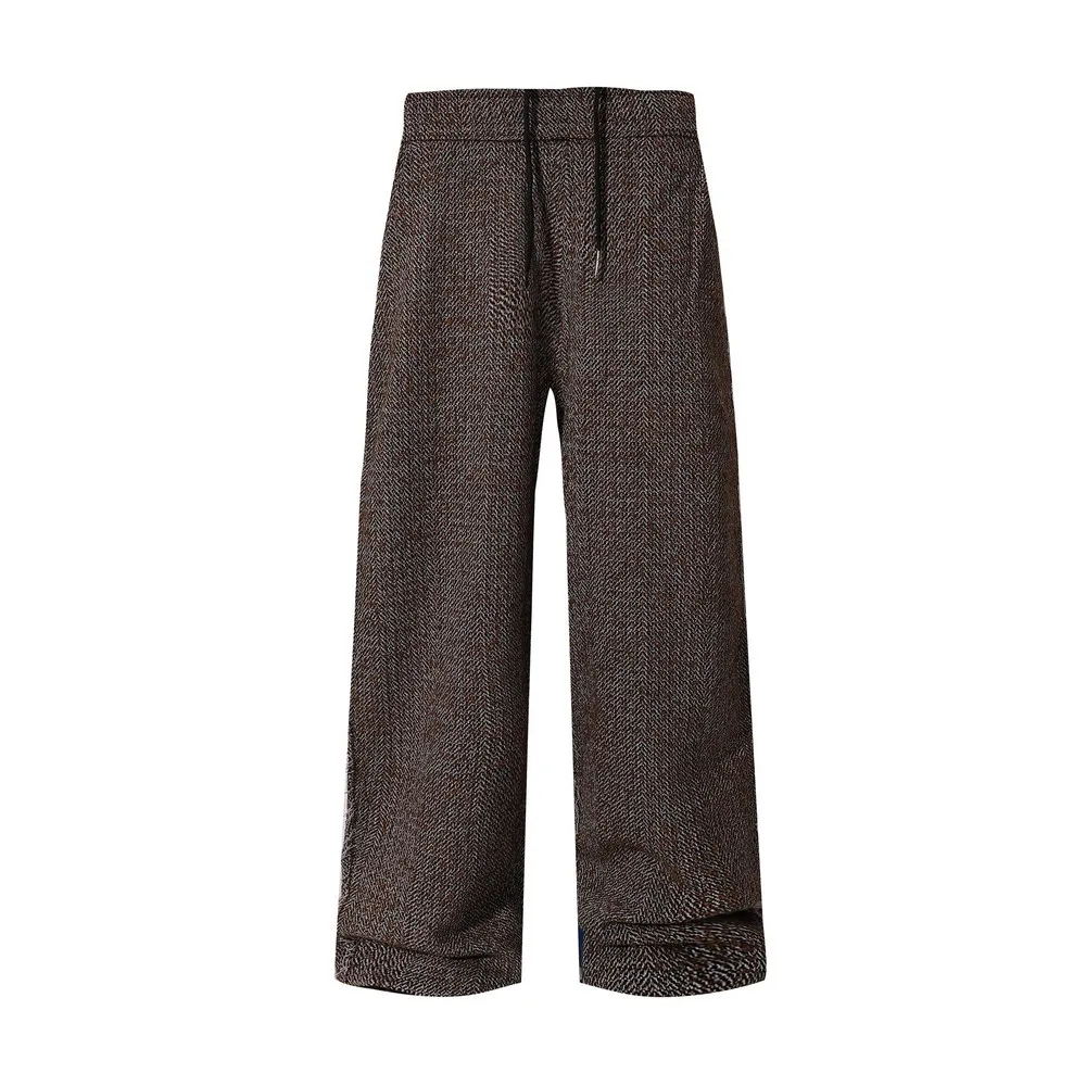 Distressed Designer Drawstring Elastic Waist Wide Leg SweatPants Trousers for Women Men Streetwear Winter Spring Trends Pants
