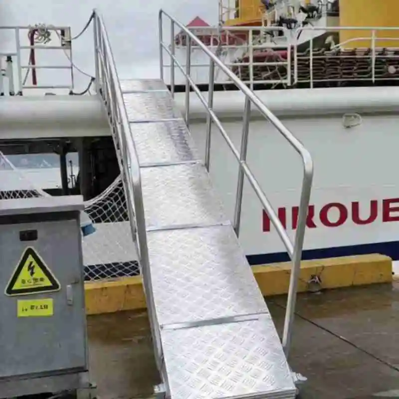 

Lightweight Aluminum Alloy Industrial Straight Ladder Gangway Non-Slip Folding Boat Yacht Outdoor Portable Exteriorpromote sales