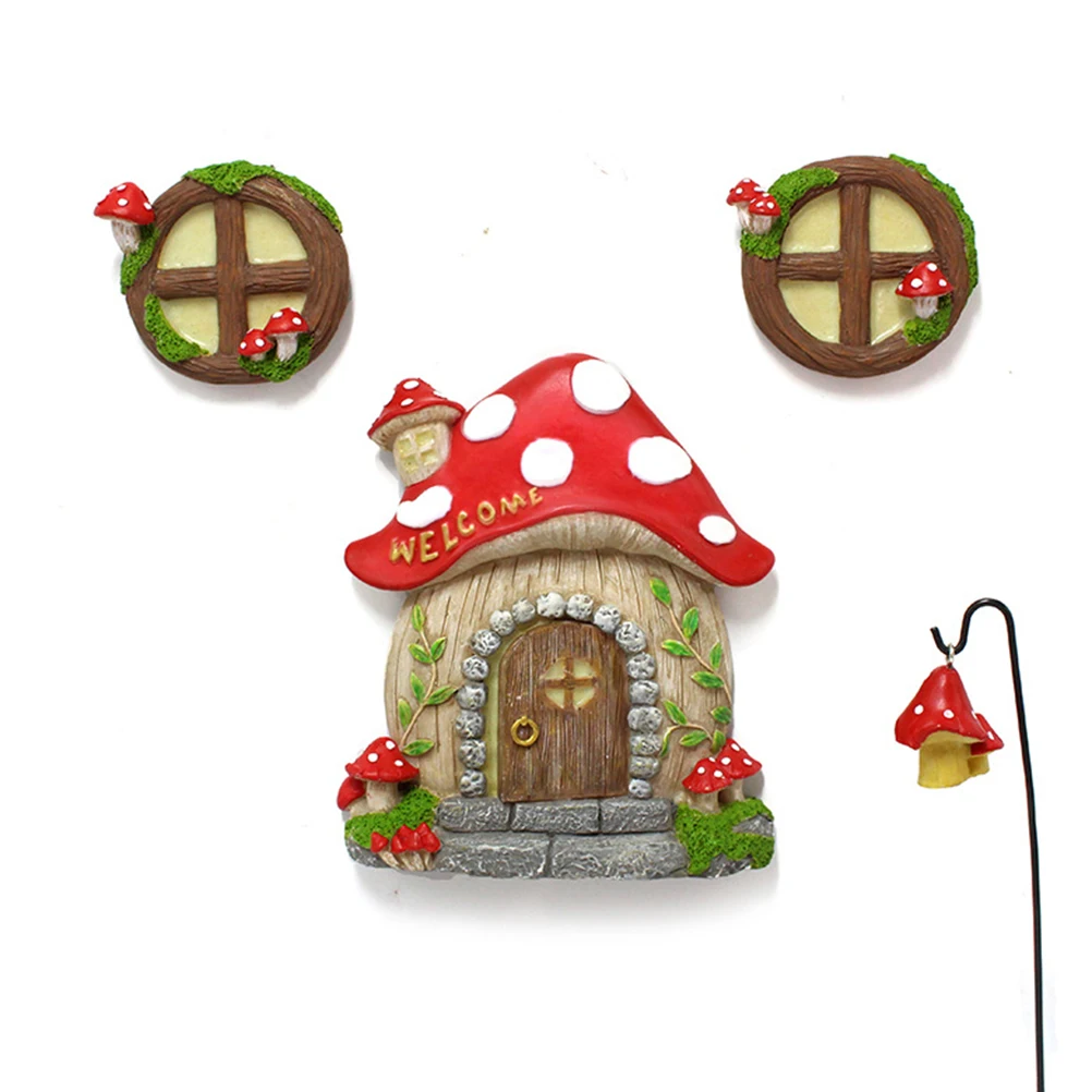 

Fairy Door And Windows For Trees Glow In The Dark Yard Art Sculpture Decoration For Kids Room Wall And Trees Outdoor Decor