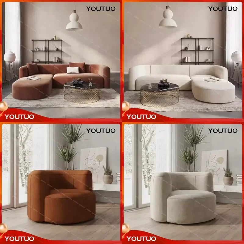 Minimalist L Shaped Velvet Sofa Chaise Comfy Sectional Couch Luxury Relaxing Trendy Furniture Accessories Parts
