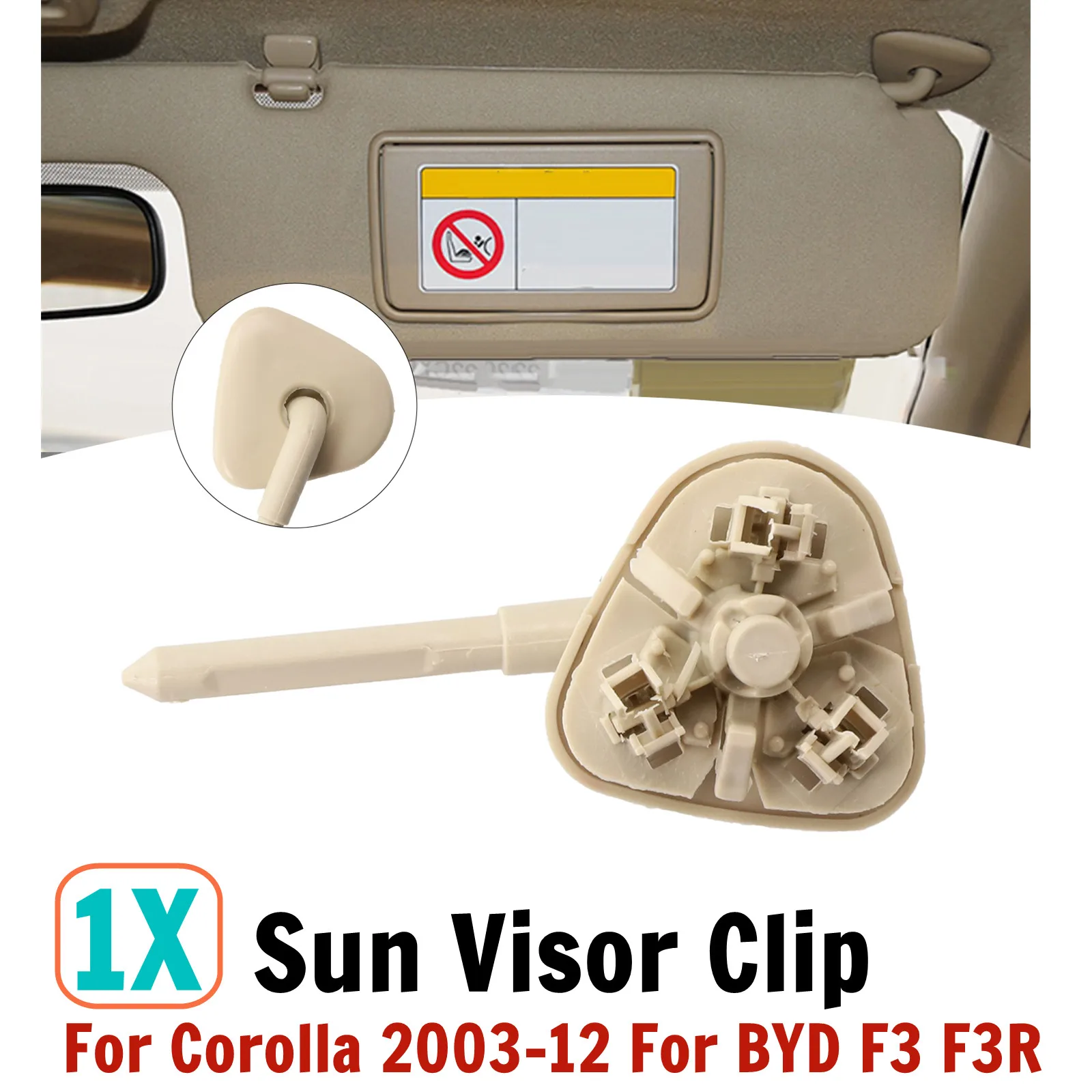 Front Sun Visor Clip For Corolla 2003-12 Left Right Visor Fixed Clamp For BYD F3 F3R Sun Visor Rotation Shaft Interior Parts Acc