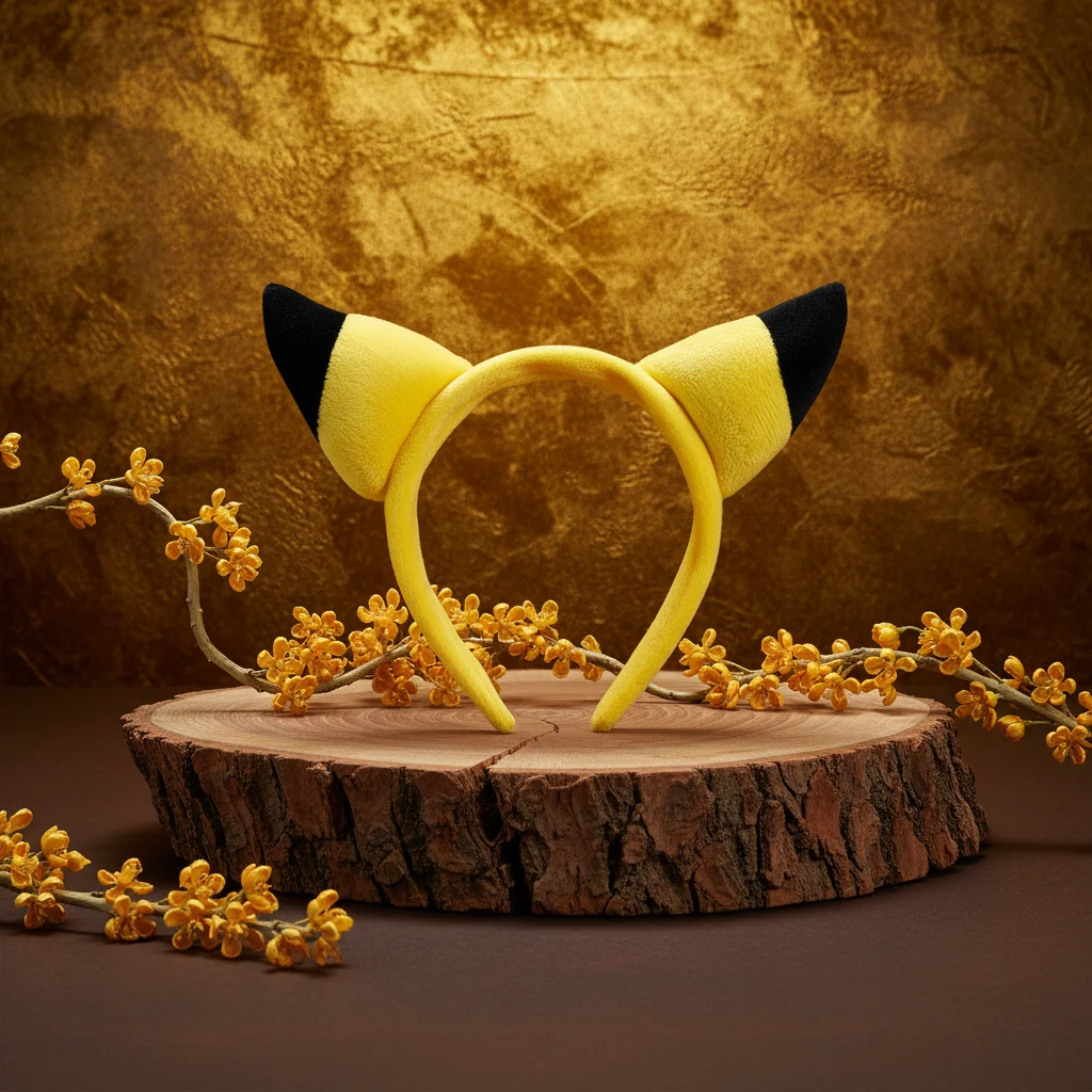 

Повязка для волос с изображением Покемона Пикачу, стильная милая декоративная повязка для волос, практичный повседневный аксессуар для укладки волос