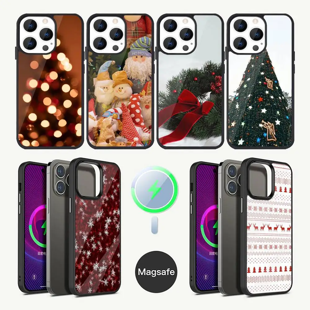 

Christmas Phone Case For iPhone 16,15,14,13,12,11,Plus,Pro,Max Mini Magsafe Magnetic Wireless Charging