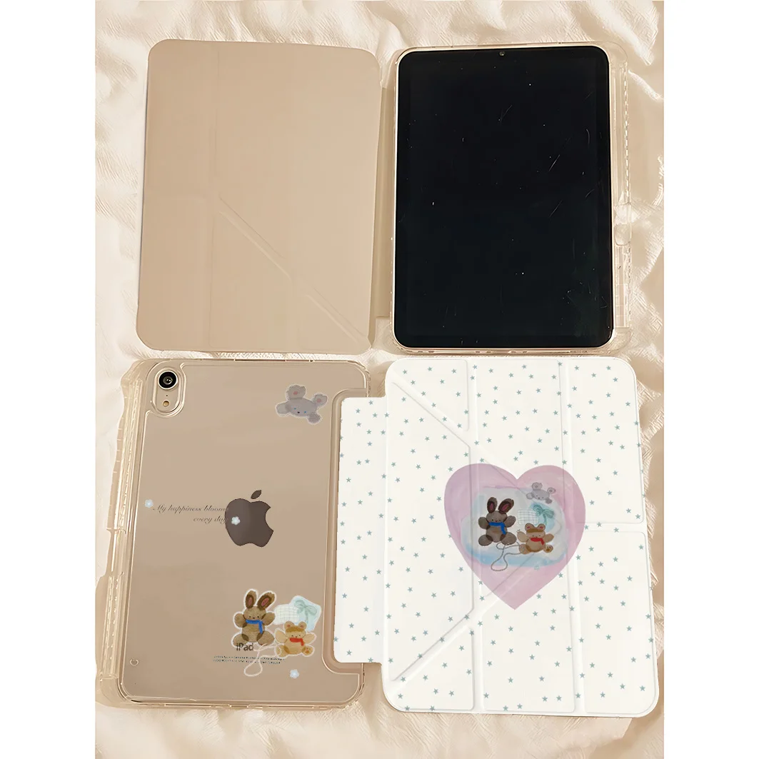 

Новый чехол для планшета с милым кроликом в горошек для iPad Pro 11, 12.9, 13 (M4, M5), 9.7, 10.2 (5/6-го поколения), 10, 11-го поколения, Mini 6, 7, Air 3, 4, 5, 6, 7