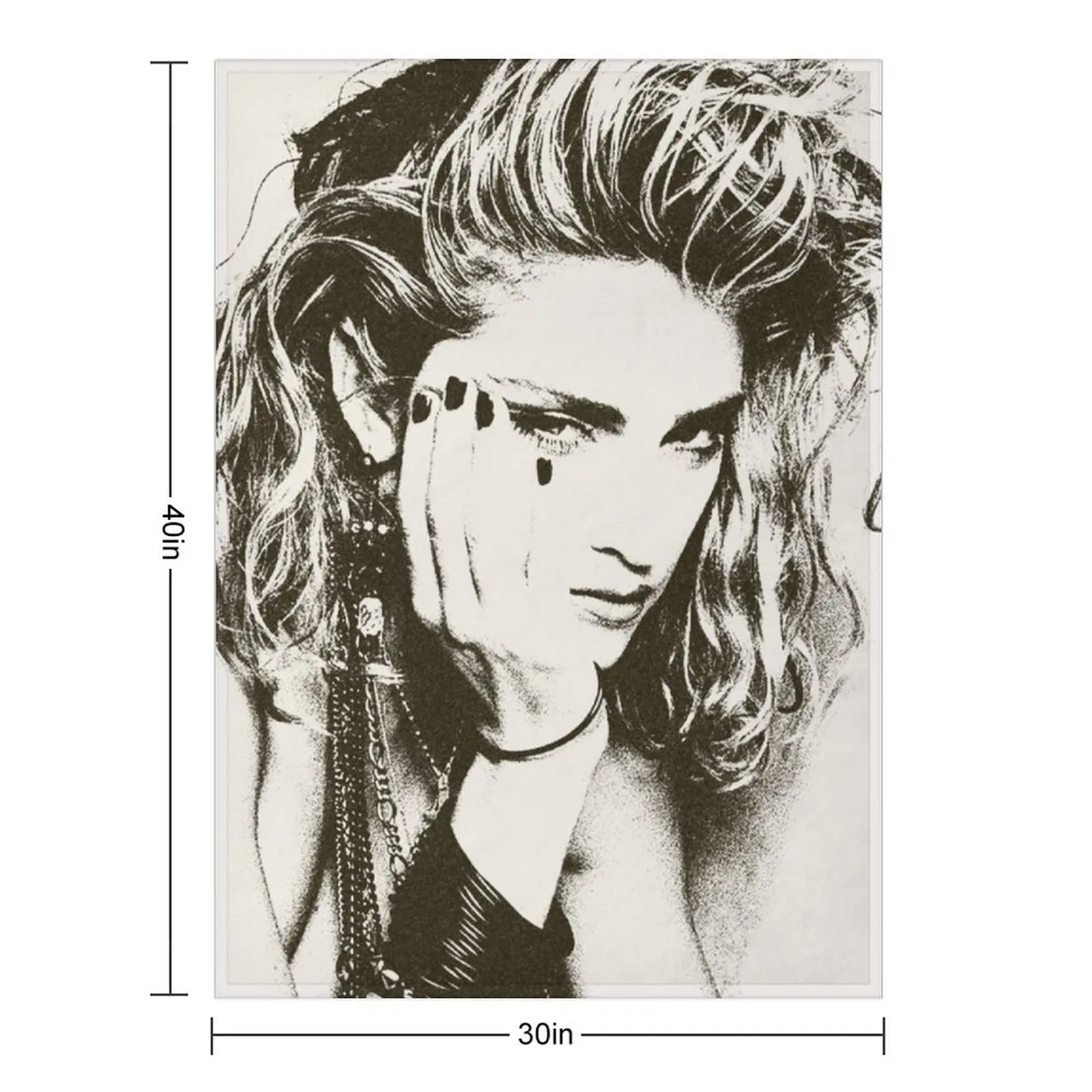 Madonna Vintage Throw Blanket Retros Hairys Loose Sleeping Bag Sofa Quilt Vintage Blankets