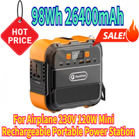 NEW 98Wh Solar Generator Electric Power Bank Battery for Airplane 230V 120W Mini Rechargeable Portable Power Station