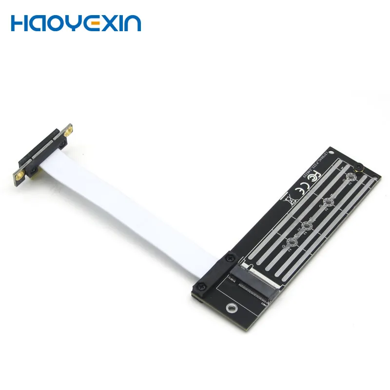 M2 TO PCIE Riser PCIe x1  PCI-E3.0 1x To M.2 NVMe M Key 2280 Riser Card Gen3.0 Cable M2 Key-M PCI-Express Extension cord