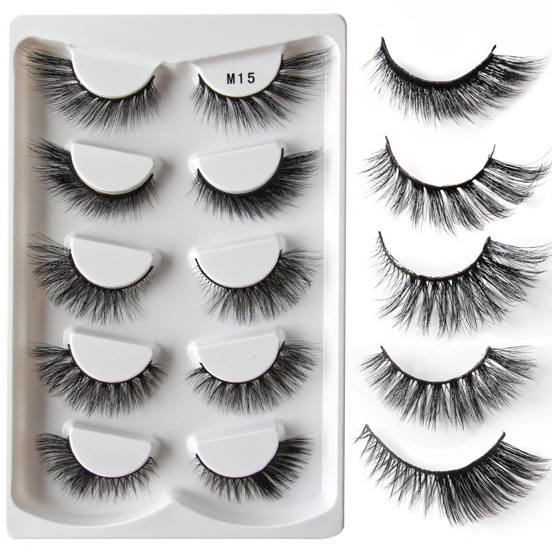 Half Lashes 3/5pairs EyeLashes Mink Eyelashes Cat Eye Eyelash Extension Makeup Lashes Dramatic False Natural Long False Lashe