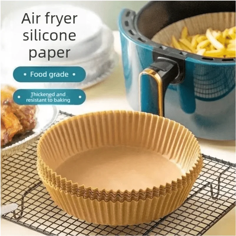 Air fryer paper, oil absorbent paper, grease-proof paper, oven pad paper, silicone oil paper, high temperature resistant food grade, suitable for barbecue and cooking