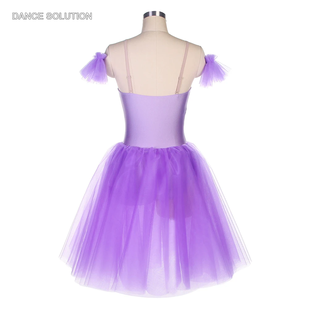 Lilac Spandex Bodice Ballet Romantic Tutu Costumes Women & Girls Ballerina Performance Tutus Ballet Dance Practice Clothes 20014