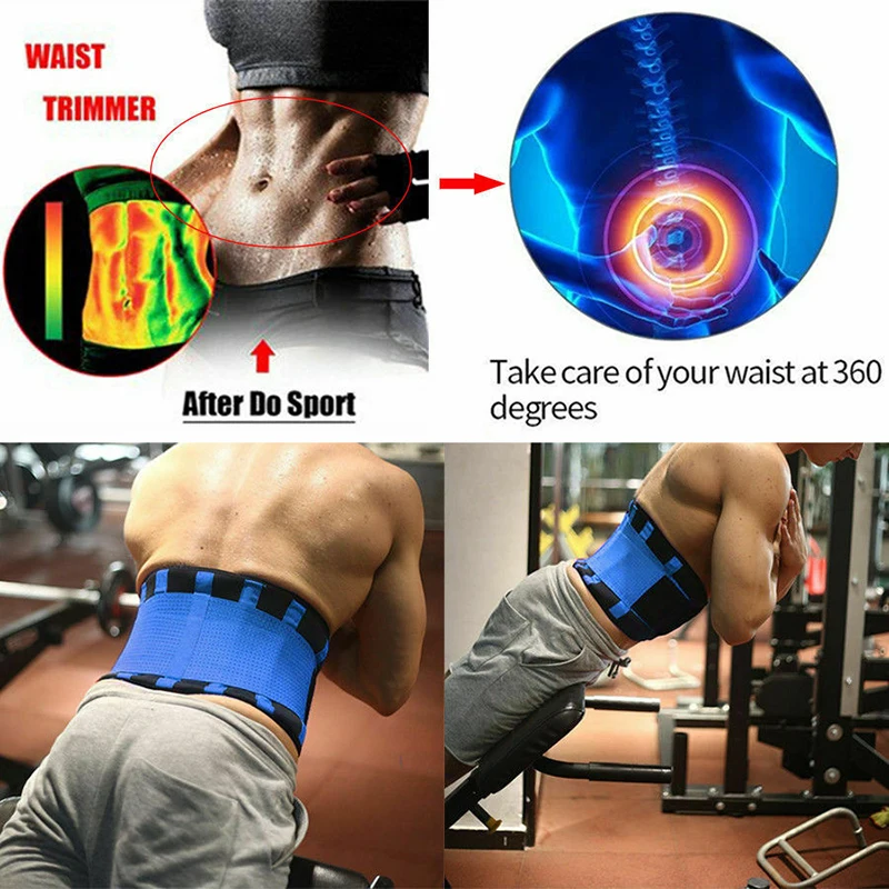 Men Body Shaper Waist Trainer Slimming Fitness Belt Weight Loss Fat Burning Sport Girdle Sweat Trimmer Workout Cincher Shapewear