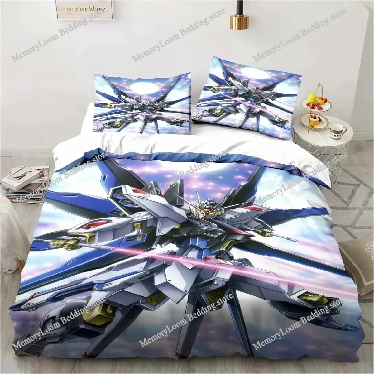 

Fashion Anime Robot BANG BRAVERN Home Textile Pillow Case Bed Linen Duvet Covers Kids Comforter Bedding Sets For Home Textiles