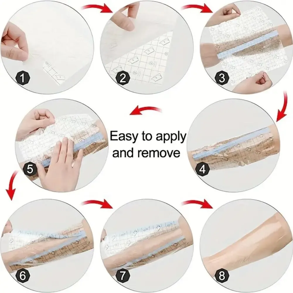 Bandages imperméables en PU jetables, adhésifs transparents et extensibles, imperméables, protègent vos tatouages et les douches