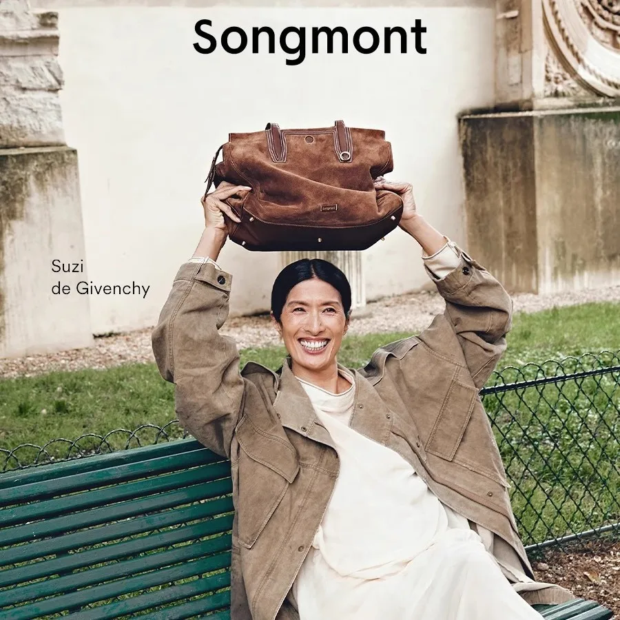 Songmont Trace Collection See Things Travel Bag Suede Boston Bag Shoulder Commuter Woman