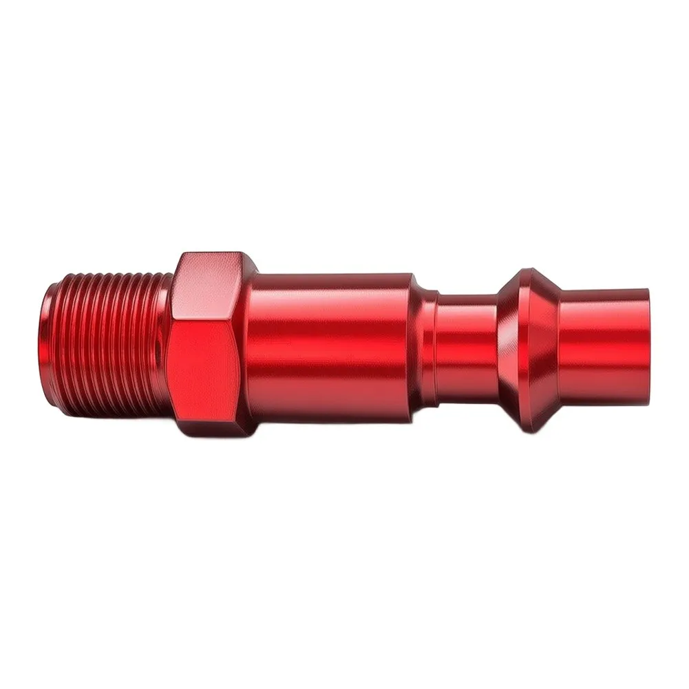 15 pcs Anodized Aluminum Air Fittings 1/4 NPT Male Thread for Compatibility with Common Quick Connect Couplers