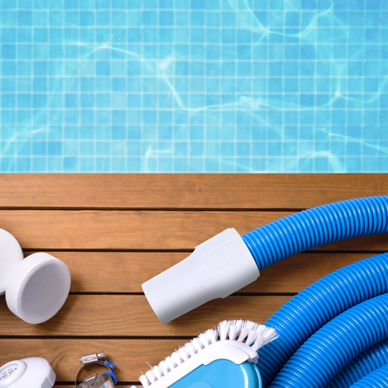 Connettore per tubo flessibile per aspirapolvere per piscina in plastica Adattatore per tubo di aspirazione in PVC Robusto raccordo per tubo per pulizia piscina resistente per gonfiabile