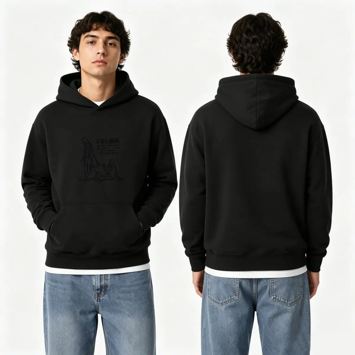 Hanging On By A Thread Hem Garment Matthew 9 20 22 Autumn and winter new men's and women's hooded sweatshirts