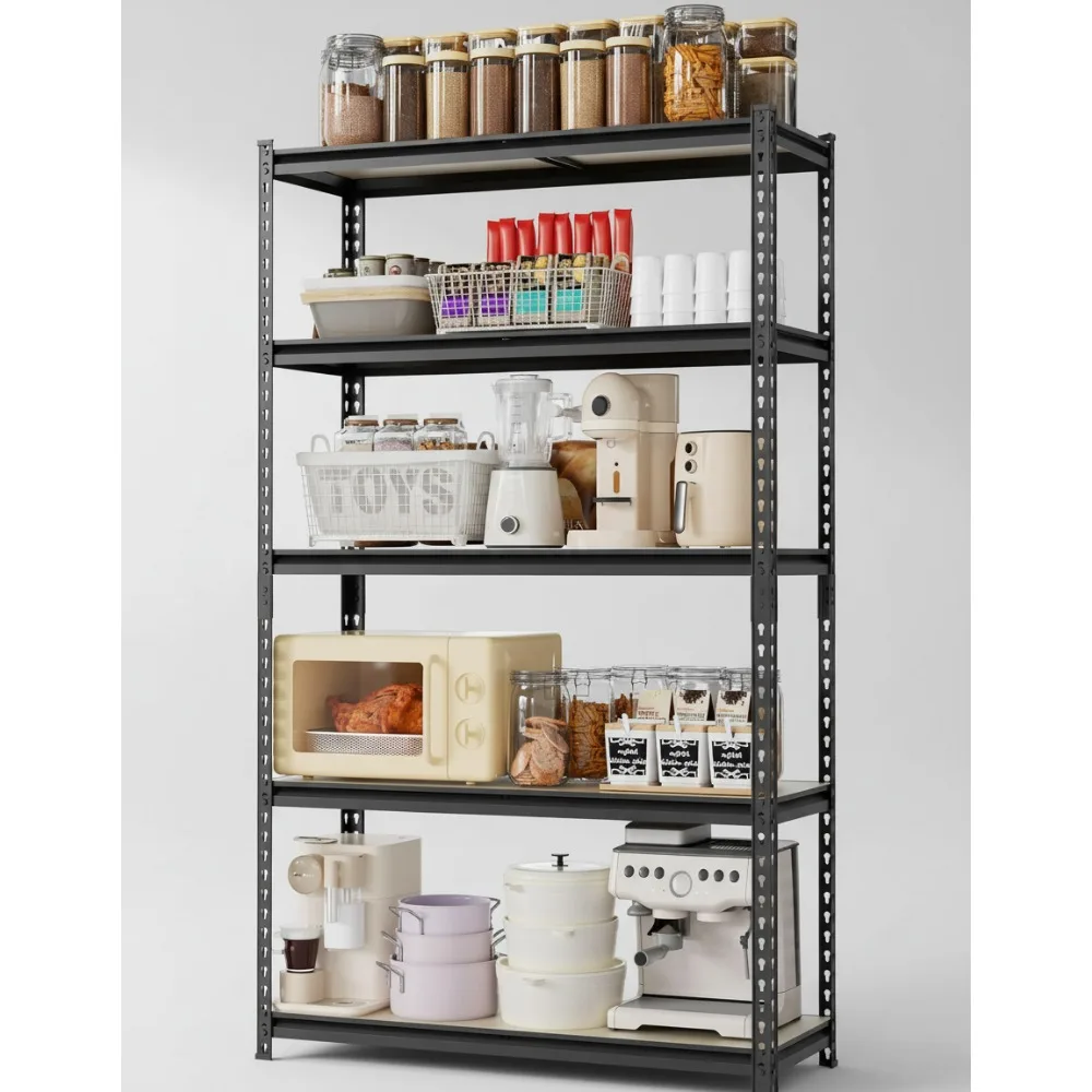 

5-Tier Heavy Duty Garage Shelf 2180LBS Capacity Adjustable Storage Rack for Basement Kitchen Pantry