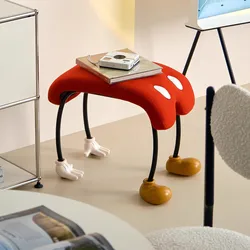 Household Lower Back Stool Modern Shoe Changing Stool Fashion Creative Cartoon Small Bench Small Chair New